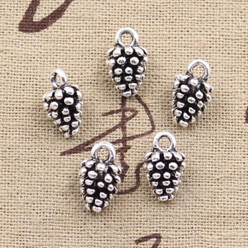 15pcs Charms Pine Cone 12x7x7mm Antique Making Pendant fit,Vintage Tibetan Bronze Silver color,DIY Handmade Jewelry