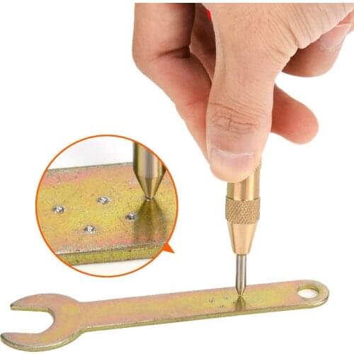 5 Inch Automatic Center Punching Spring Loaded Punch Drill Bit Marking Boot Holes Round Chisel Steel Cutting Starting Holes Tool