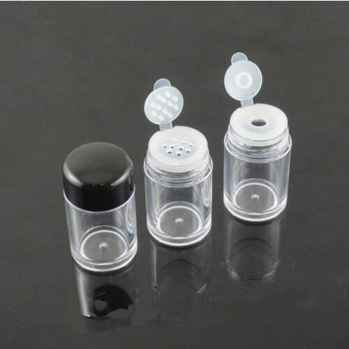 50/100pcs Empty Plastic Loose Powder Jar 10ml Nail Art Bronzer Contour Palette Shimmer Body Mineral Makeup Powder Sifter Bottles