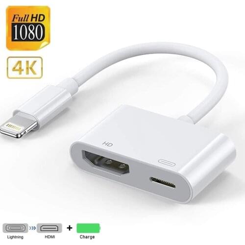 For Apple Lightning to Digital AV Adapter 1080P HDMI Sync Screen Digital Audio AV Converter for iPhone iPad iPod