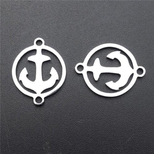 Anchor Component Stainless Steel Connectors Jewelry Diy Bracelet Findings Accessories 30 Pcs/lot