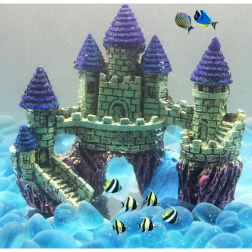 Aquarium Dark Castle Aquarium Decor Ornament Simulation Fish Tank Decorations