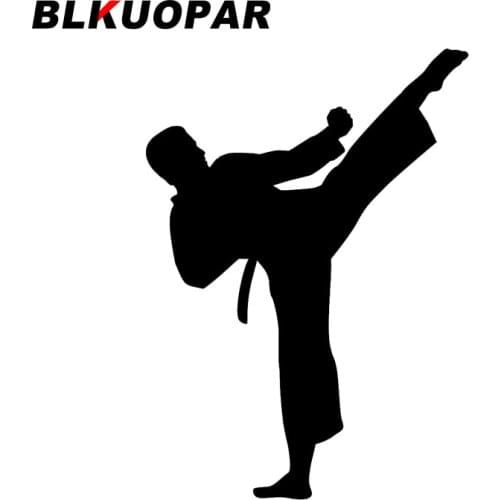 BLKUOPAR Karate Silhouette Car Stickers Die Cut Graffiti Decals Car Accessories Waterproof Sunscreen Scratch-Proof Graphics