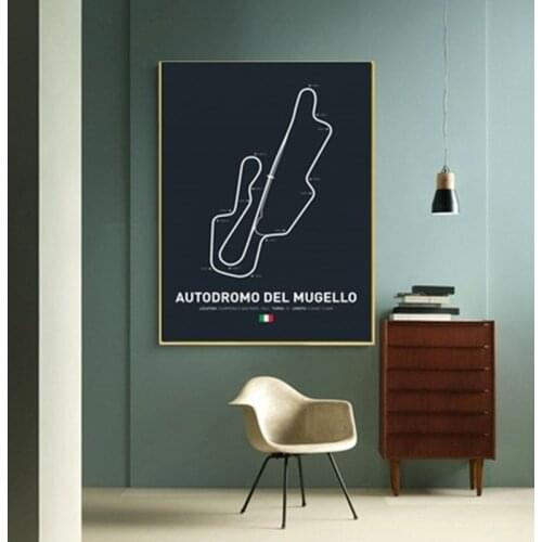 Hot Track Edition Rs Abstract F1 Race Car Circuit Poster Prints Wall Art Canvas Painting Picture Living Home Room Decor