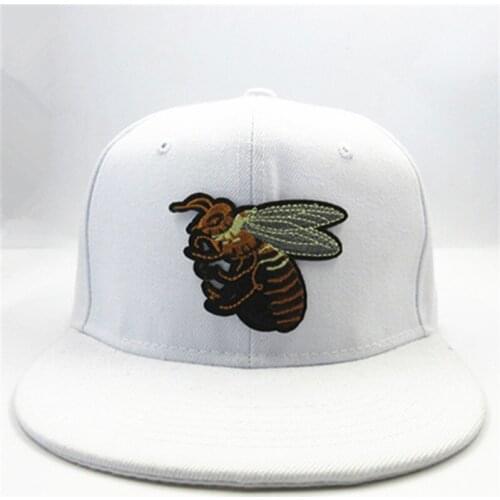 Bee Embroidery Cotton Baseball Cap Hip-hop Cap Adjustable Snapback Hats for Men and Women 28