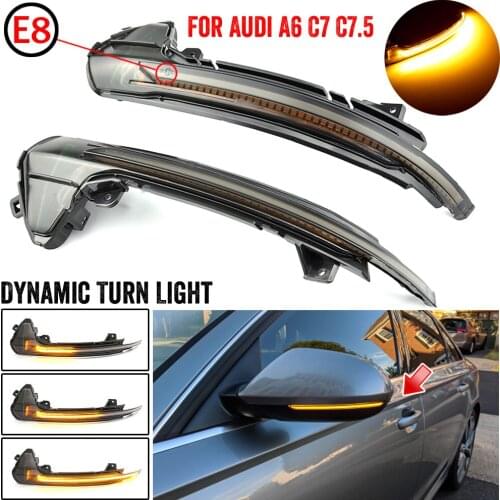 For Audi A6 C7 C7.5 RS6 S6 4G 2012 - 2017 2018 Car Side Wing Rearview Mirror Blinker Indicator LED Dynamic Turn Signal Light