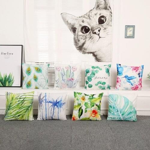 Small Fresh Waist Cushion Cover Nordic Style Simple Sofa Back Cushion Cover Pattern Pillowcase