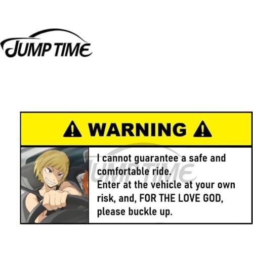 JumpTime 13 x 4.3cm Saeko Car Warning Car Stickers Windshield Scratch-Proof Decal Refrigerator Personality Graphics