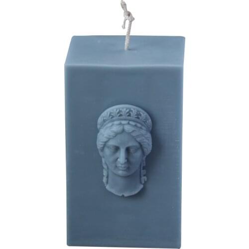 2020 new goddess relief candle silicone mold temple wedding candle plaster concrete silicone mold Greek goddess