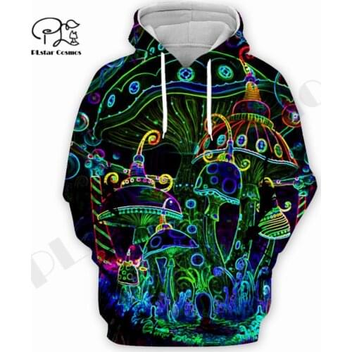 PLstar Cosmos 3Dprint Newfashion Mushroom Hippie Art Harajuku Unique Streetwear Funny Awsome Casual Hoodie/Sweatshirt/Zip S-6