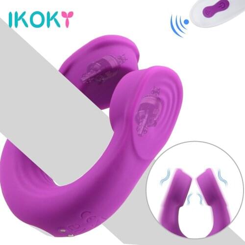 IKOKY Vibrator Penis Ring Wireless Remote Control Sex Toy for Men Cock Ring Delay Ejaculation Erection Lock Ring 9 Speed