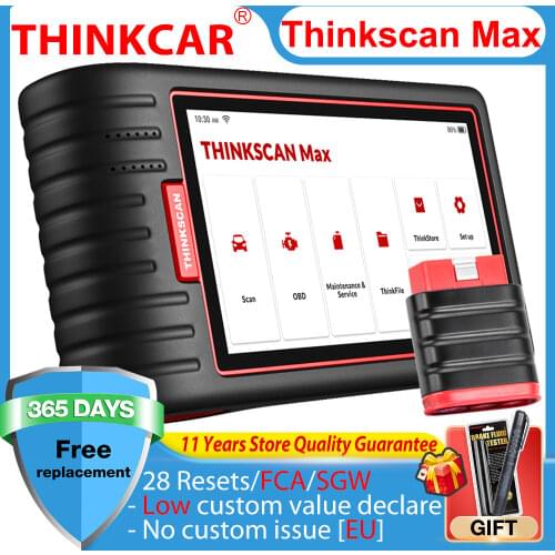 Thinkcar Thinkscan Max Auto OBD2 Diagnostic Tools Full System ECU Coding Bidirectional Control 28 Reset Launch CRP909X MK808