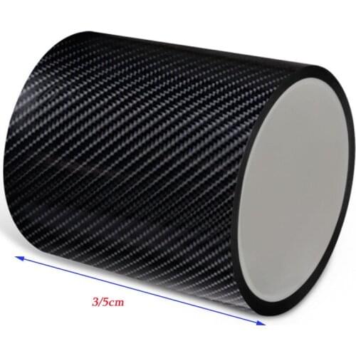3/5cm *3m Universal 5D Carbon Fiber Door Anti-collision Strip, Door Sill Strip, Rearview Mirror Body Protection Strip, Car Film