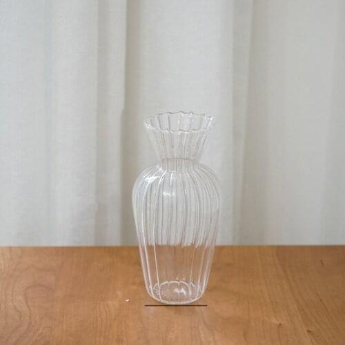 Flower Vase for Modern Home Decor Glass Vase Small Flowers Arrangement Table Ornaments Desktop Plant Vase