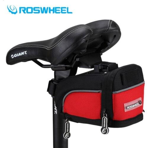 ROSWHEEL Outdoor Cycling Mountain Bike Back Seat Bicycle Rear Bag Nylon Bicycle Saddle Bag Bike Accessories Tail Pouch Package