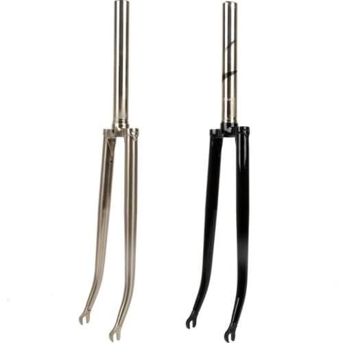 TSUNAMI Road Bike 700C Rigid Fork 1 1/8" 28.6mm Caliper Brake Bicycle Forks Bent fork/Straight Chromoly Steel Fork