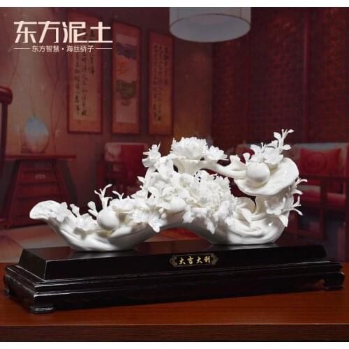 The east mud "prosperous" ceramic handicraft furnishing articles high-grade moved into opening gifts company