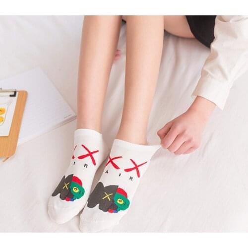 2021 Spring Summer New Ladies Women Socks Fashion Cotton Casual Plaid Web Celebrity Tide Socks Lovely Soft Funny Comfort