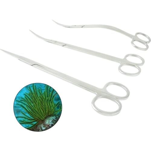 10inch Aquatic Plant Scissors Aquarium Fish Tank Wave Scissor Curved Stainless Steel Water Grass Waterweed Clipper Clean Tools
