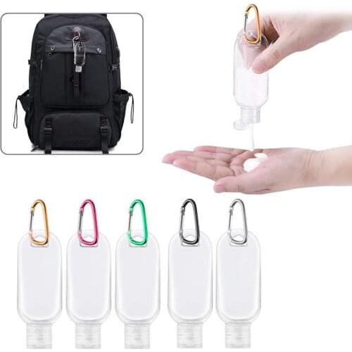 10Pcs 50ml Hook Bottle Travel Liquid Soap Facial Cream Shampoo Empty Transparent Hook Bottle Leak-free Reuse Clear Hook Bottles