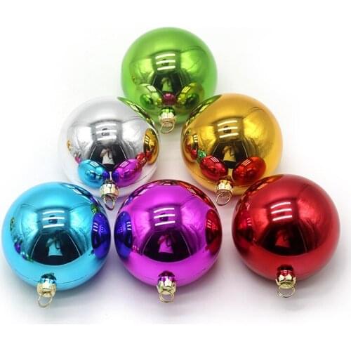 10pcs/Lot Sublimation Christmas Baubles Thermal Xmas Tree Ball Glossy Hanging Balls Bauble Shatterproof Ornaments Decoration
