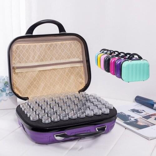 132pcs Bottles 5D Diamond Painting Tools Container Storage Bag Carry Case Daimond Painting Bag Zipper Accessories Double Layer