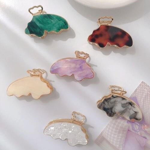 20pcs/lot Acetate Pattern Plate Wave Butterfly Hair Claws Color Clip Hair Claw Jaw Banana Clip Accessories for Women