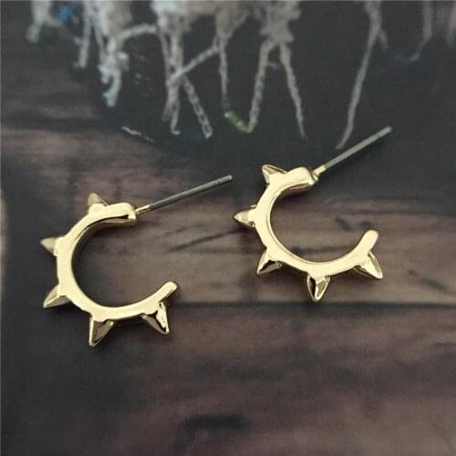 3 Pairs Gold Color Hoop Huggies Earrings Small Large Circle Hoops CC Shape Statement Earrings Women Girls Unique Metal Jewelry