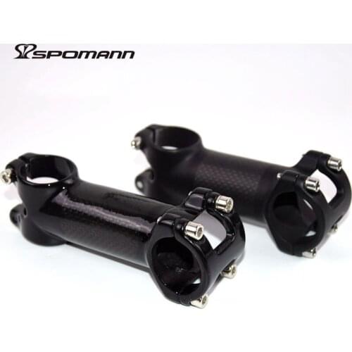 Aluminum alloy & 3K carbon bike stem 5 Degrees MTB Road bicycle stems 80/90/100/110mm bicicleta riser cycling parts 31.8mm