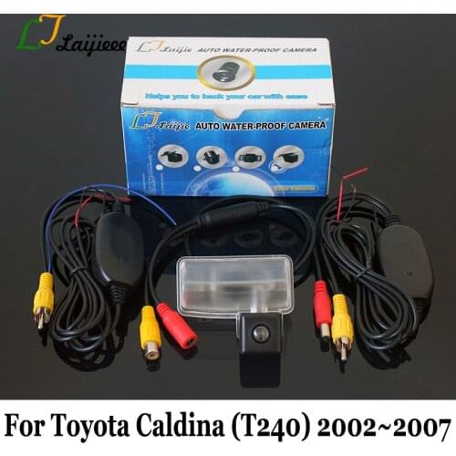 Wireless Car Backup Camera For Toyota Caldina T240 2002~2007 / HD CCD Night Vision RCA AUX Interface Auto Rear View Camera
