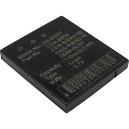Cameron Sino 710mah battery for PANASONIC DMC-FX2B DMC-FX2EBS DMC-FX7R DMC-FX7S DMC-FX7T CGA-S004 CGA-S004A CGA-S004A/1B