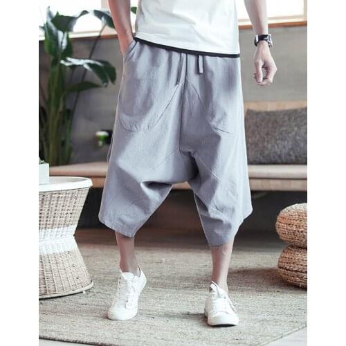 DIDUQIPAO Mens Harem Pants