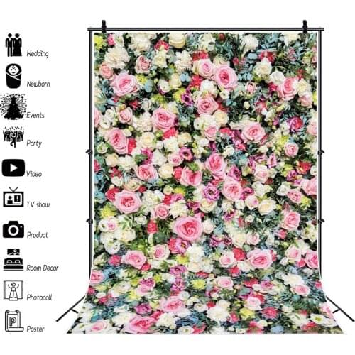 Fantasy Flower Wall Wedding Love Party Baby Shower Decro Birthday Baby Portrait Photo Background Photography Backdrops Photocall