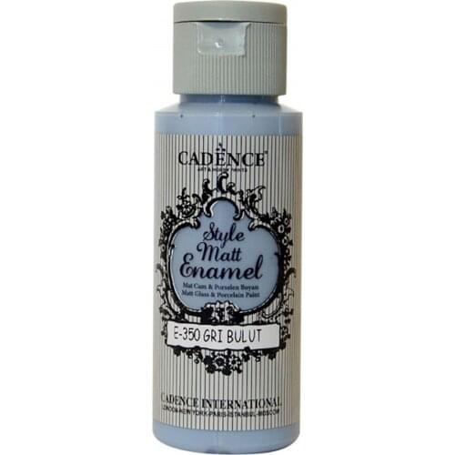 Cadence Style Mat Enamel Glass Paint 350-Gri Cloud 59ml (Porcelain