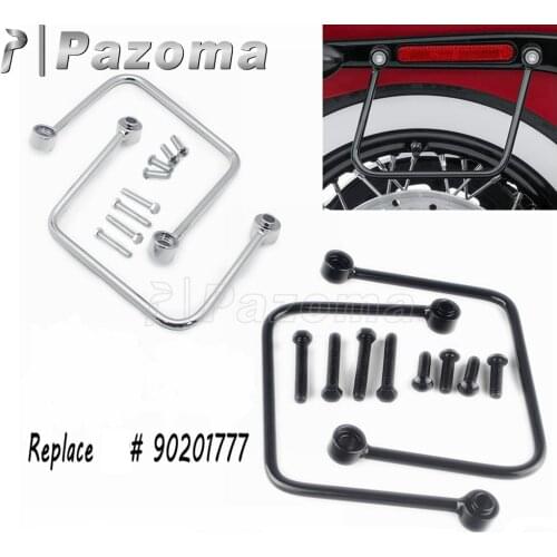 For Harley Saddlebag Support Chrome/Black Steel Throw-Over Saddlebags Mount Bracket fit Softai Slim FLSL Street Bob FXBB 18-2020