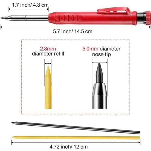Deep Hole Mechanical Pencil Marker Marking Tool, for Carpenter
