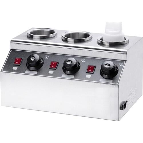 Three bottles mini chocolate fondue set cheese warmer melter for sale