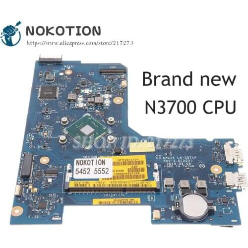 NOKOTION NEW Laptop Motherboard For Dell 15 5000 5452 5552 AAL14 LA-C571P CN-0F77J1 0F77J1 F77J1 With SR29E N3700 CPU