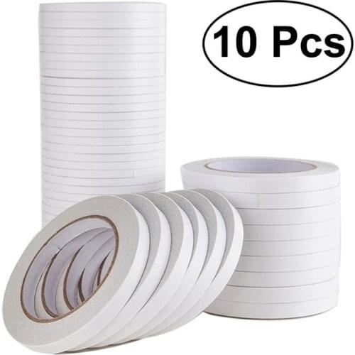 NEW 10Pcs Double-Sided Adhesive Tape for Arts Craft Photography Scrapbooking Gift Wrapping Office School Stationery Supplies DIY
