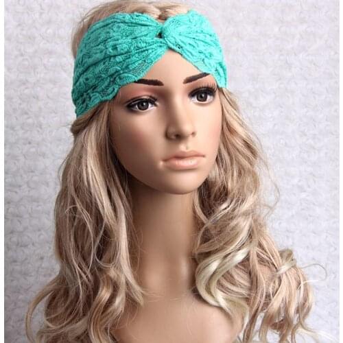 2019 New 8 Colors Elastic Lace Headbands, Twist Turban Headband,Womens Knot Head Wrap,Hair Accessories