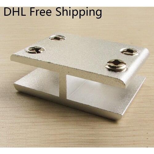 Wholesale 20Pcs/lot DHL Free Shipping 180 Degree glass holder chrome Adjustment clip for Clamp or Wood Aluminium Material