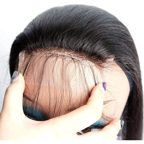 4x4 Closure Straight Hair Transparent Lace Frontal Brazilian 100% Human Hair With Baby Hair Swiss Lace Remy Hair For Black Women