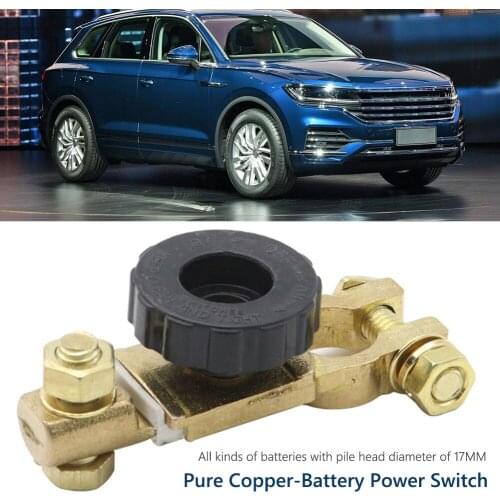 Car Battery Terminal Link Quick Cut Off Switch Rotary Disconnect Isolator Car Truck Parts Black Knob Disconnect Isolator