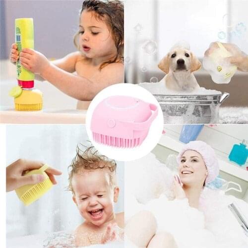 Comb Grooming Scrubber Short Hair Soft Silicone Brushes Massager Brush Cat Massage Shower Brush for Bathing Pet Dog Shampoo