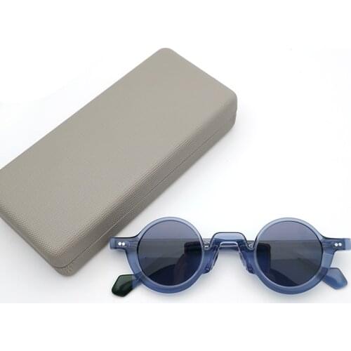 Small Round Retro Sunglasses Men Women Rivet Steampunk Leopard Tea Shades Vintage 2021 Brand Glasses Oculos