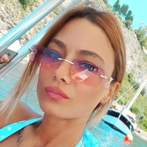 2021 New Mens Personality Metal Retro Cut Edge Sunglasses Womens Fashion Trend Brand Design Sunglasses UV400 Oculos De Sol