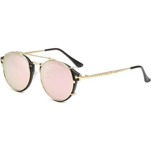 Dual-purpose set of mirror sunglasses for female new non - degree flat coat metal sunglasses men women sun glasses