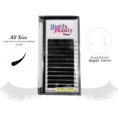 All size individual eyelash extension Russian high quality faux mink false eyelash soft and natural from yogife