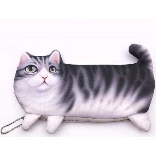 1PCS Gray Cat Puppets Cute Cartoon Biological Animal Finger Plush Toys Child Baby Favor Dolls Tell Story Props Boys