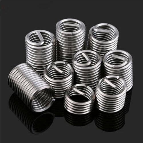 10/50PCS Stainless steel threaded inserts repair M3 M4 M5 M6 M8 M10 M12 wire screw sleeve